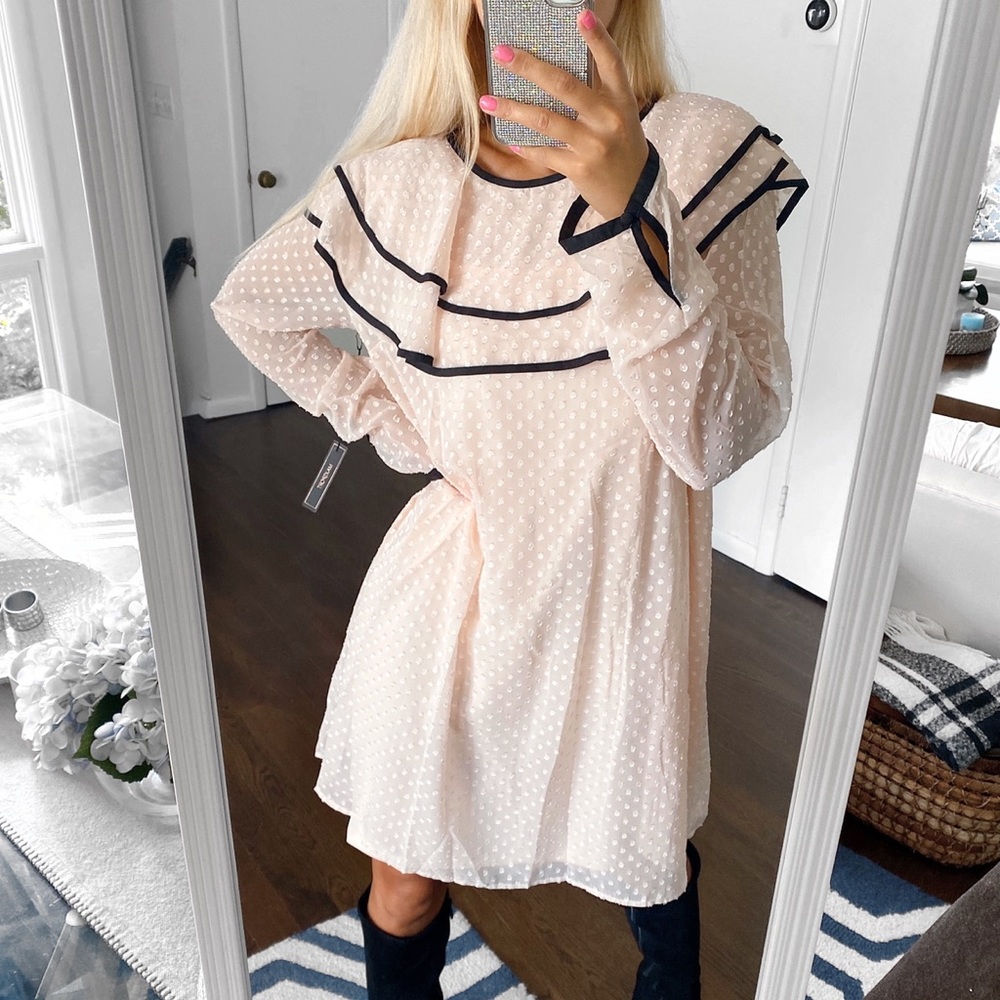 🖤 MAXSPORT ROSE DUST/BLACK RUFFLE DRESS! - Picture 5 of 16